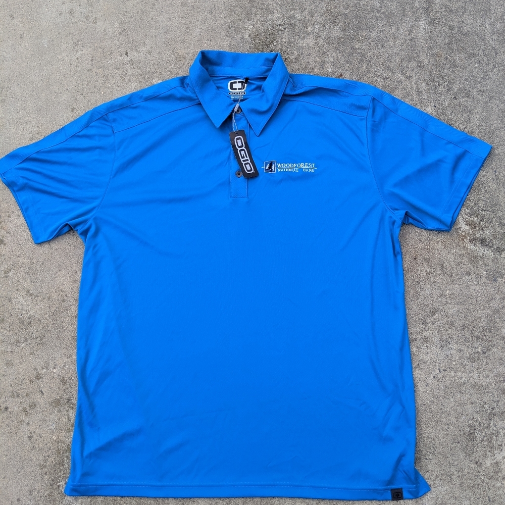 Ogio Mens Polo Shirt Blue Short Sleeves‎ 2XL NEW
